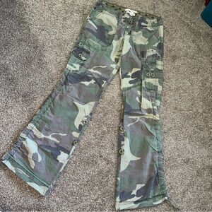 VTG Abercrombie & Fitch low rise Cargo Camo Pant Womens Small Military Y2K JRS